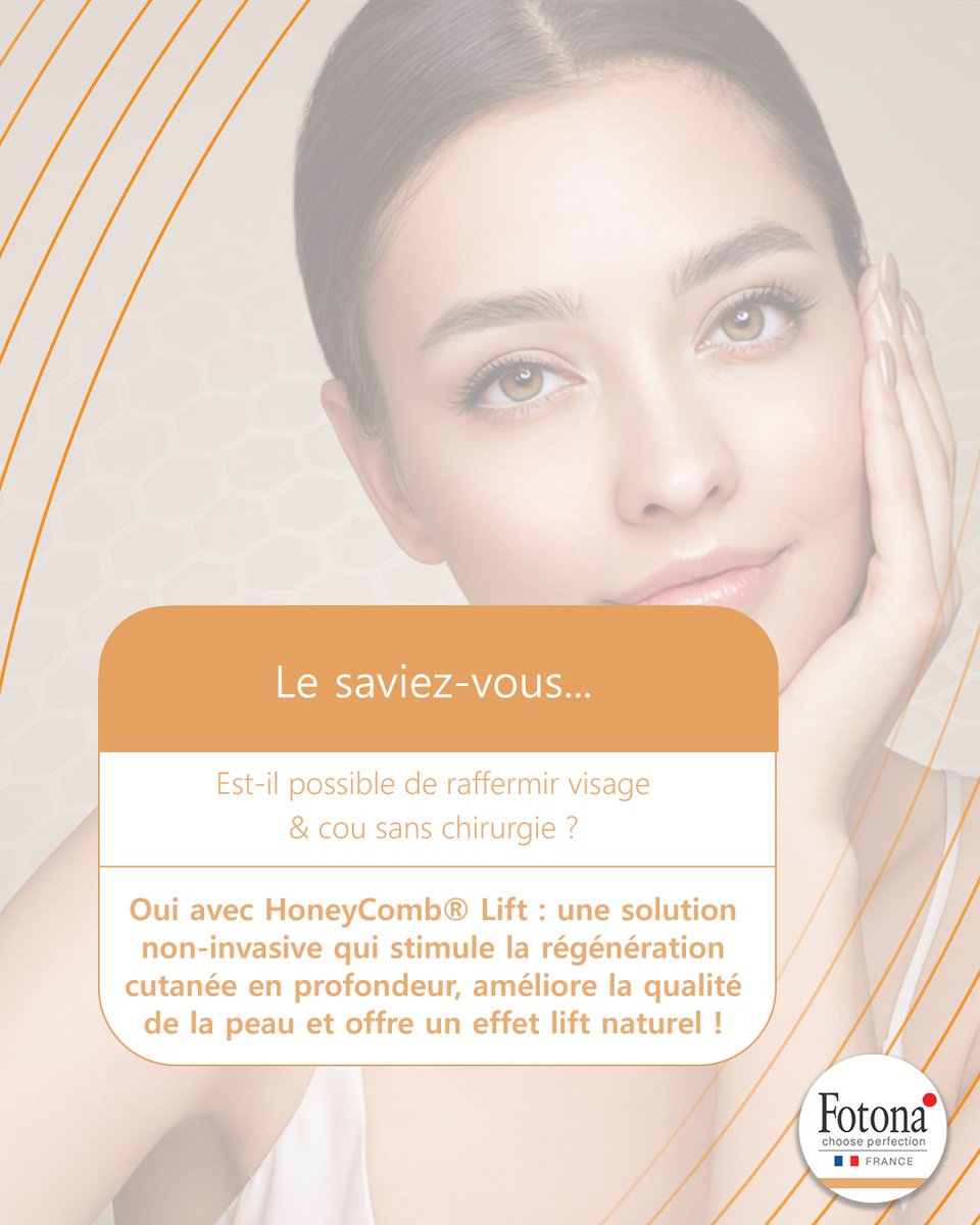 DermatoFotona's tweet photo. ❓ Le saviez-vous ?

Est-il possible de raffermir visage &amp; cou sans chirurgie ?

Pour plus d’information : https://t.co/1PWtCj4KVD

#honeycomblift #fotonafrance #rajeunissement #beaute #antiage #soinvisage #peauferme #glowingskin #skintightening #estheticmedicine #laser https://t.co/1nG1resGaQ