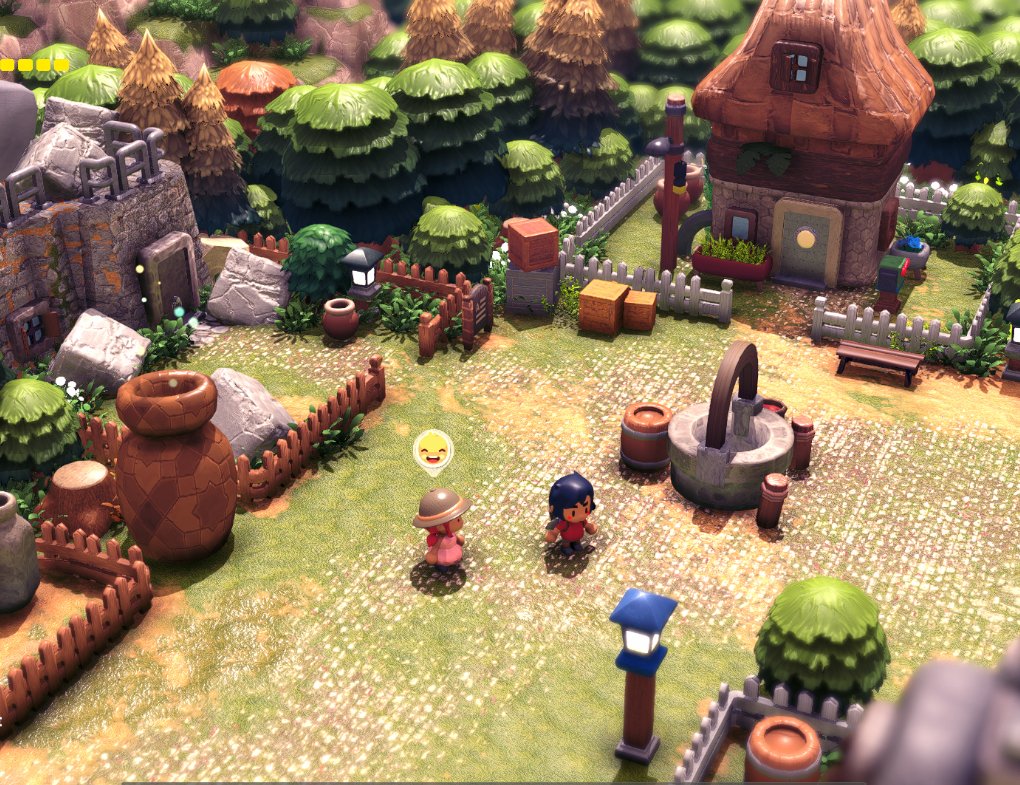 Experimenting with a quick visual indicator for NPC friendship levels in Littlelands. Idea from <a href="/Sermella/">Sergio Melero #heartofthewild 🏞</a>. Still just a test for now!🌱