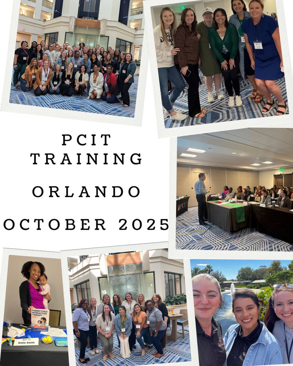 We had an absolute blast training 40 amazingly talented clinicians in Orlando last week. We wish we would have stopped to get more pictures but there's always next time. We would love to see you in Orlando in April 2026 for in-person PCIT Training. parentchildinteractiontherapy.com/event-details/…
