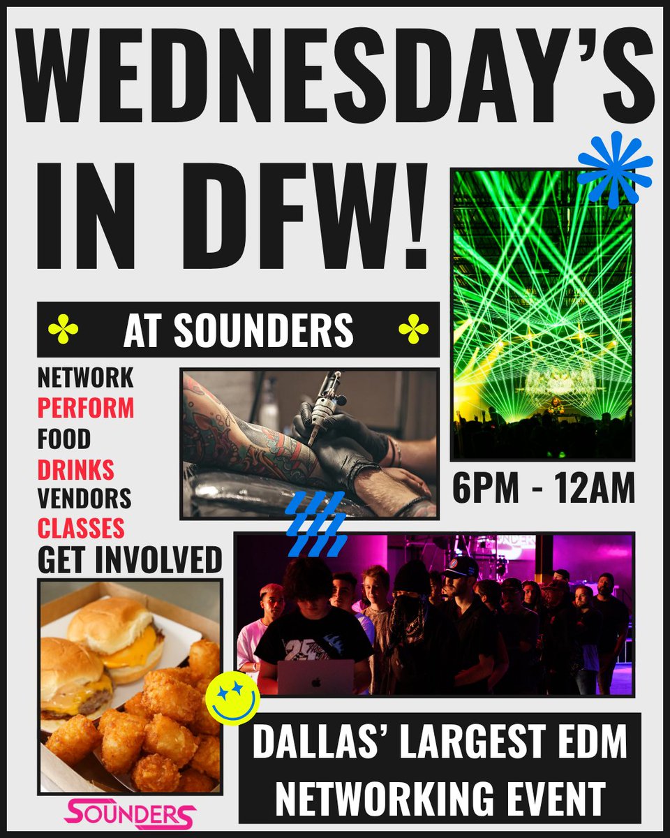 TONIGHT we have a few surprises for yall at Dallas Open Decks 👀

Whales is joining us to connect with the Dallas community 🤝

Epic vendors including flash tattoos 🎨

FREE entry all night from 6pm - 12am ⏰

See you soon!