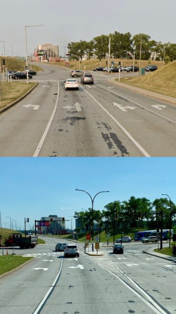 automtl514's tweet image. Et hop! Plus qu’une seule voie pour aller tout droit 🤦‍♂️
#DehorsProjetMontreal