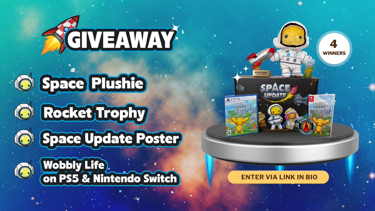 Enter our Space Collector Box Giveaway for a chance to win a box of Wobbly Life goodies!☺️

Visit our Gleam link below to enter, we're running this giveaway during the month of November and will pick 4 lucky winners! 💛

🔗buff.ly/qzKsm0J