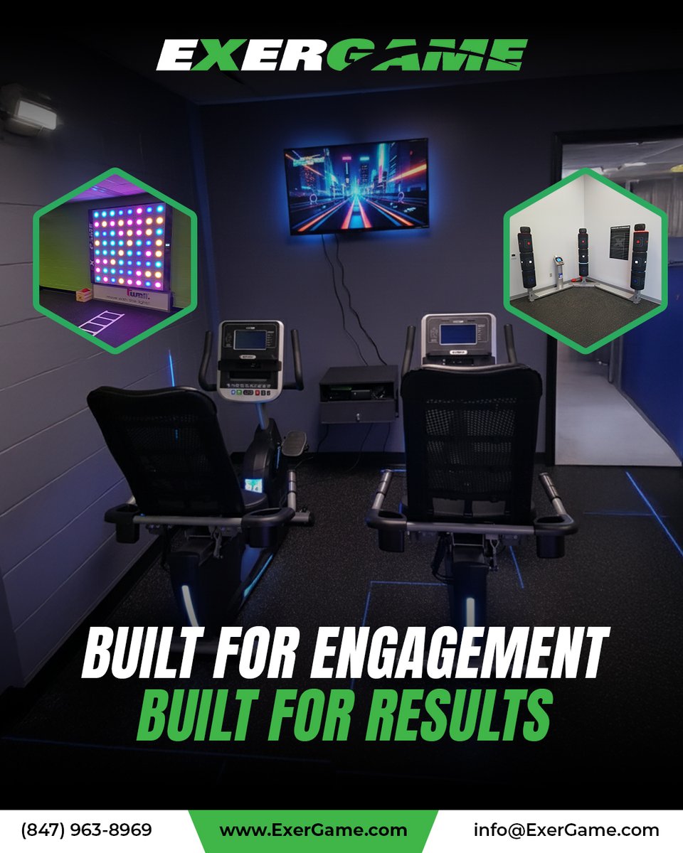 ExergameFitness's tweet image. 💪 Built for engagement. Built for results. 🔥
Transform your fitness space with the power of interactive training that motivates, challenges, and connects your members like never before! 

Join us now👉: exergame.com

#InteractiveFitness #SmartTraining #GymInnovation