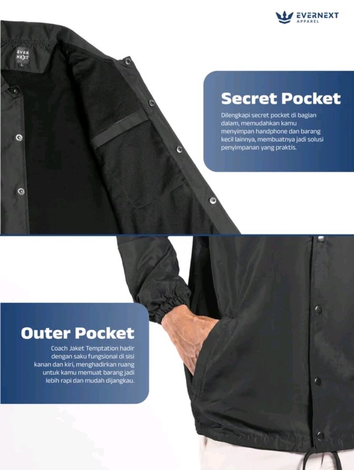 AndiFadjrin1's tweet photo. Jaket anti-drama hujan ☔️
Coach Jacket TEMPTATION: waterproof Taslan RJN + furing breathable, sablon DTF, ada secret pocket. Look clean “PEACE OF MIND” di depan, grafis edgy di belakang.
Cek promo 👉 https://t.co/n4AvQYkLNA
#CoachJacket #JaketPria #OOTD https://t.co/uszQDdWo8o