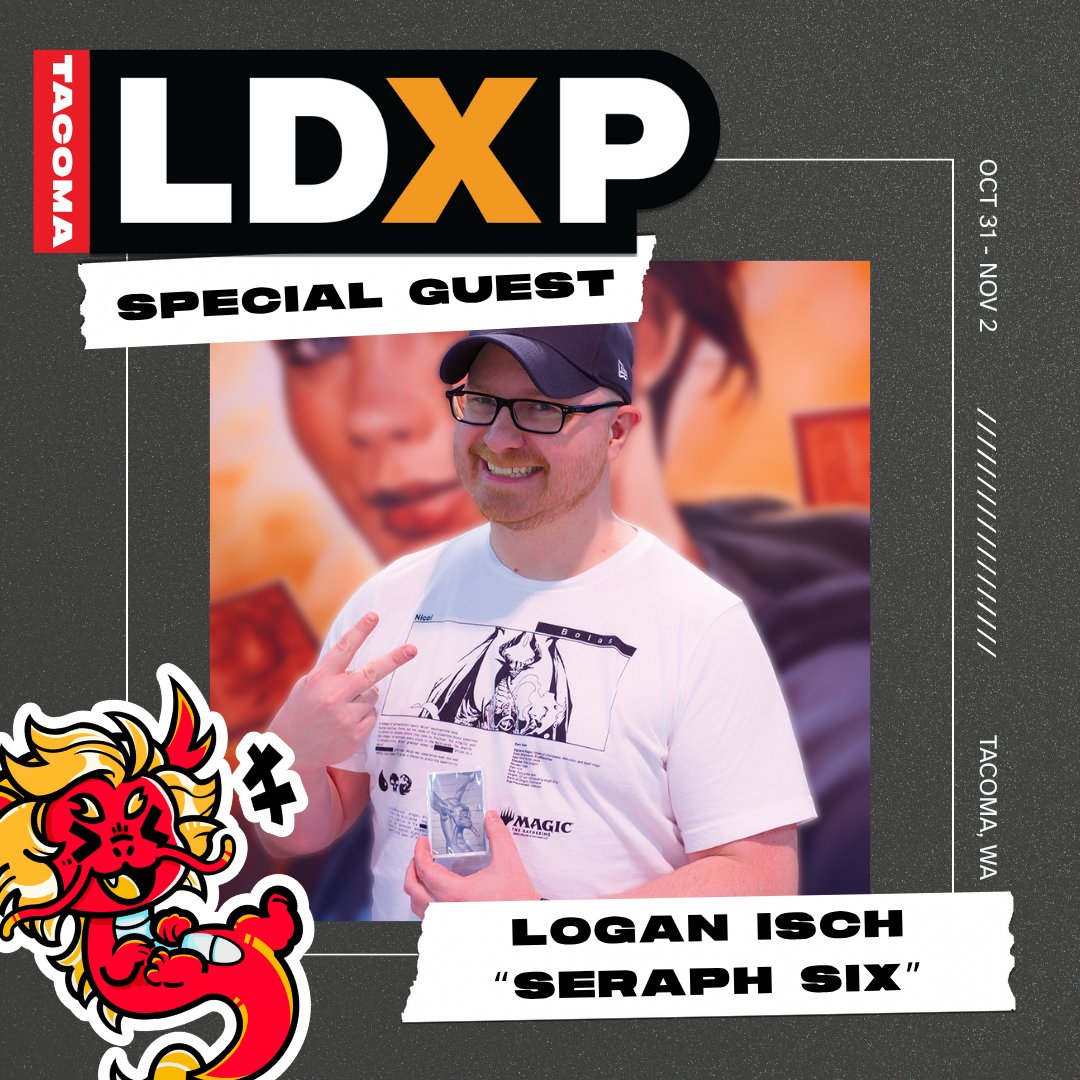 LDXP attendees! We've got more special guests coming to LDXP Tacoma!

Please welcome Olivia Gobert-Hicks, Brian Kibler, Joey Schultz and Logan "Seraph Six" Isch! Come hang out and jam some games with our special guests! 

For more info about LDXP Tacoma, visit here: