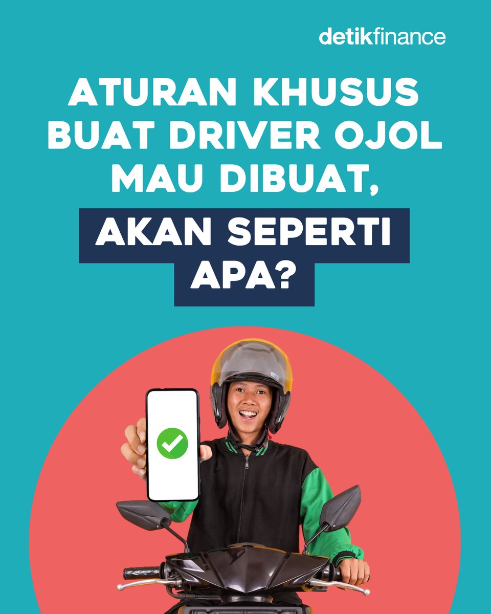 detikfinance's tweet image. Pemerintah ingin mendorong adanya perlindungan serta peningkatan kesejahteraan bagi para pengemudi ojek online (ojol).
⁣
Kira-kira akan seperti apa ya kemungkinannya? Yuk, simak! 🤔⁣
⁣
#Ojol #Driver #DriverOjol