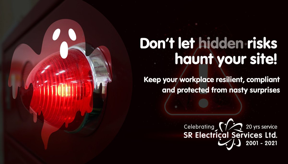 srelectrical2's tweet image. 👻 Don’t let hidden risks come back to haunt your site this Halloween. Beware the hidden terrors lurking in your electrics – failing lighting systems, overloaded circuits, and ageing infrastructure can cause a real fright! Speak to our team today: tinyurl.com/3tp55vzc