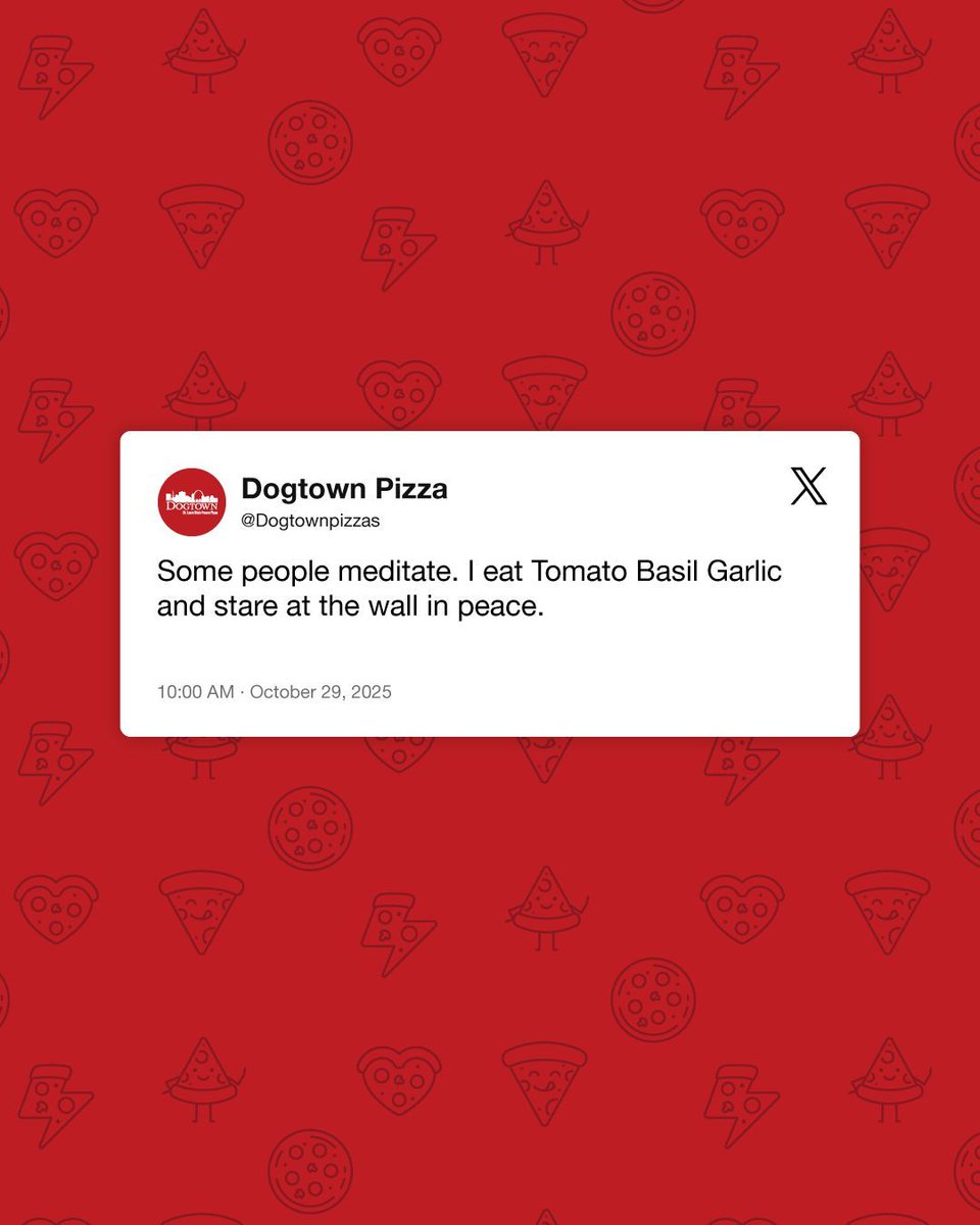 Some people meditate. I just eat Dogtown Pizza until I reach enlightenment. 🧘♂️🍕 #PizzaPractice
