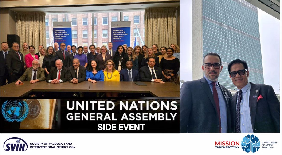 Dr. Fawaz Al-Mufti and Dr. Kaiz Asif open the #WorldStrokeDay webinar with insights on global progress in stroke care — and a vision for the next decade. #MissionThrombectomy #StrokeCare