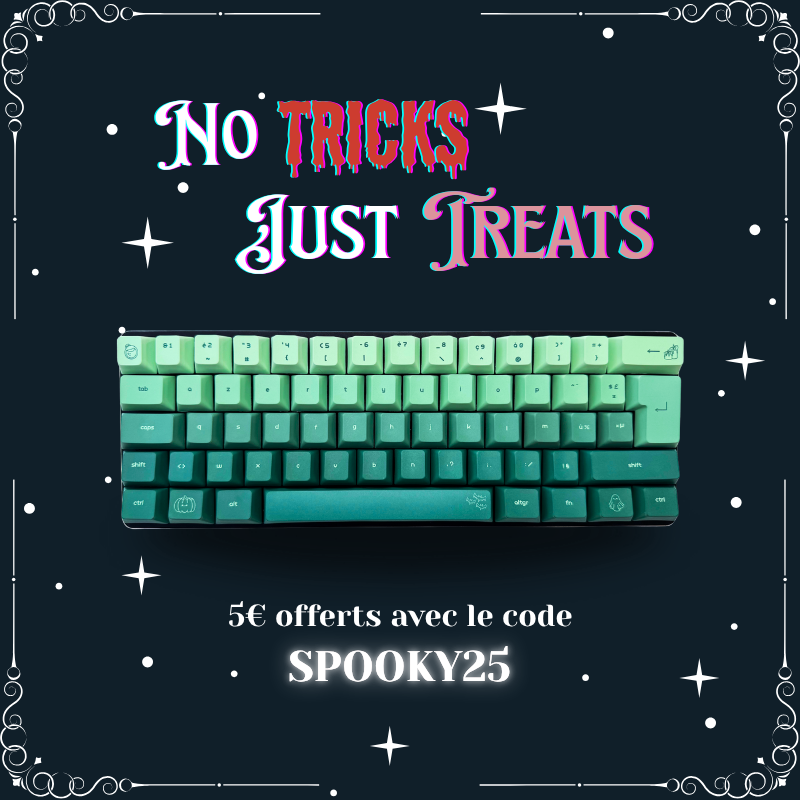 Valable sur tout le site jusqu'au 02/11 seulement ! 👻