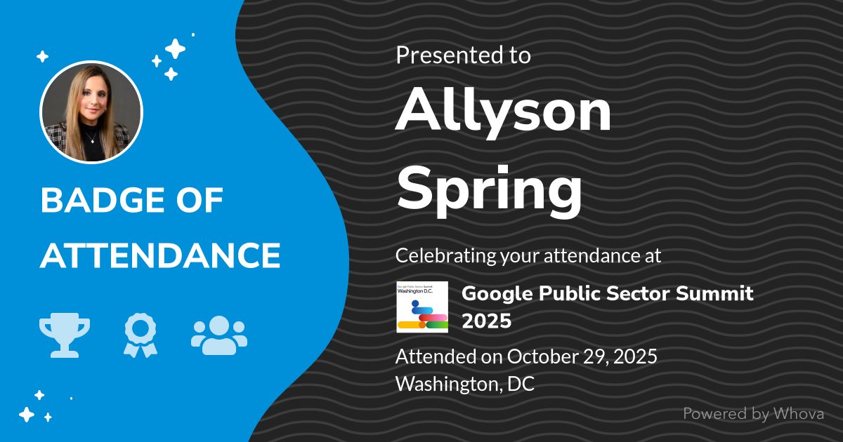 allysonspring's tweet photo. 🎉 Just had an incredible experience attending Google Public Sector Summit 2025! 🎉 #GeminiForGovernment #GooglePSSummit #100daysofagents @GooglePublicSector - via #Whova event app https://t.co/phAUlXG7wy