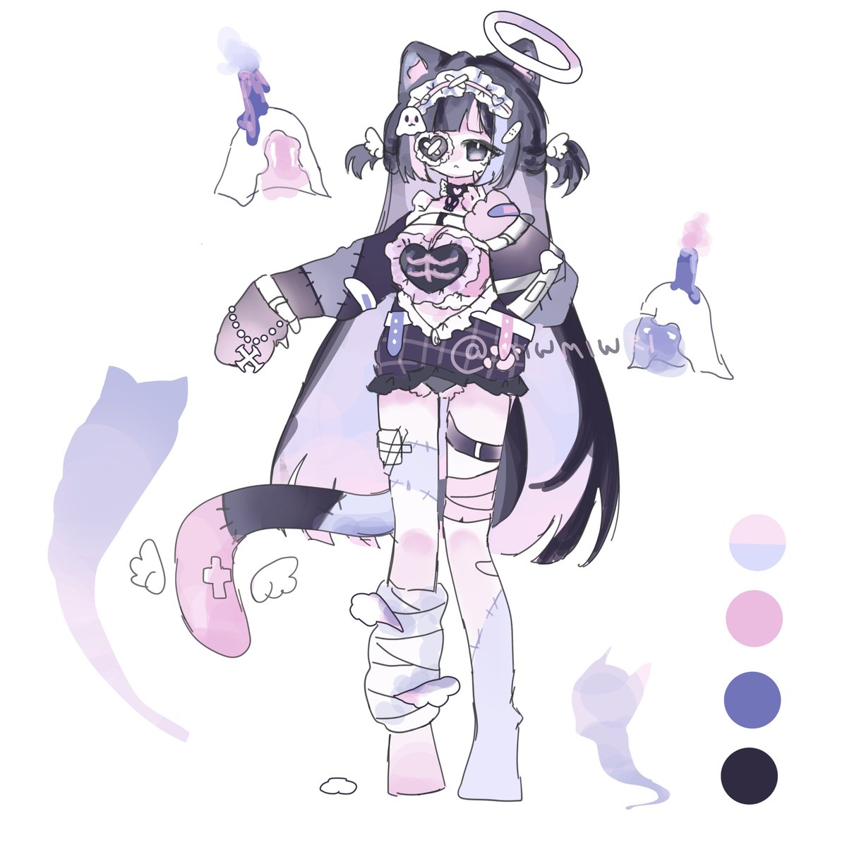 BNana33093's tweet image. Ghost Cat 👻 

SB 40 
MI 2+ 
AB1 85 bust-up 
AB2 155 commercial 

○ accept installments(1wk with30% deposit ) 
● Payment - PayPal,kofi (fee +$3) 

#adoptableTH #adoptable #Auction #Vtuber #characterdesign #adopt #oc #VtuberEN