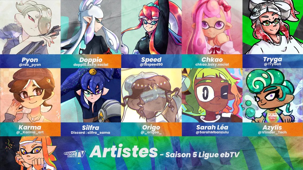 Les Calamartistes répondent à nouveau à l'appel pour la #LigueEBTV 🖌️
Tous les champions de divisions auront droit à un artprize 🎨

Merci à vous toutes et à tous pour votre participation 🙏