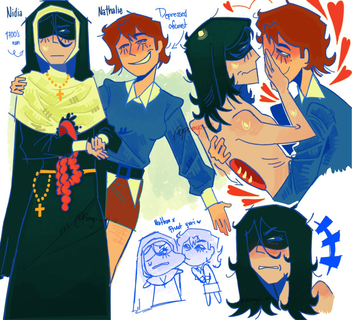 Pomyo__n's tweet image. Yuri beam #Hauntedhotel #hauntedhotelfanart #Nathan