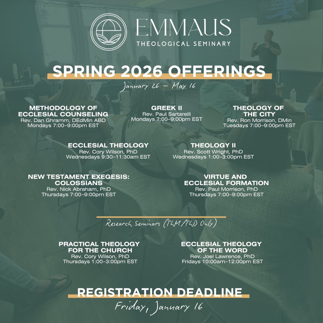 Emmaus Theological Seminary tweet media