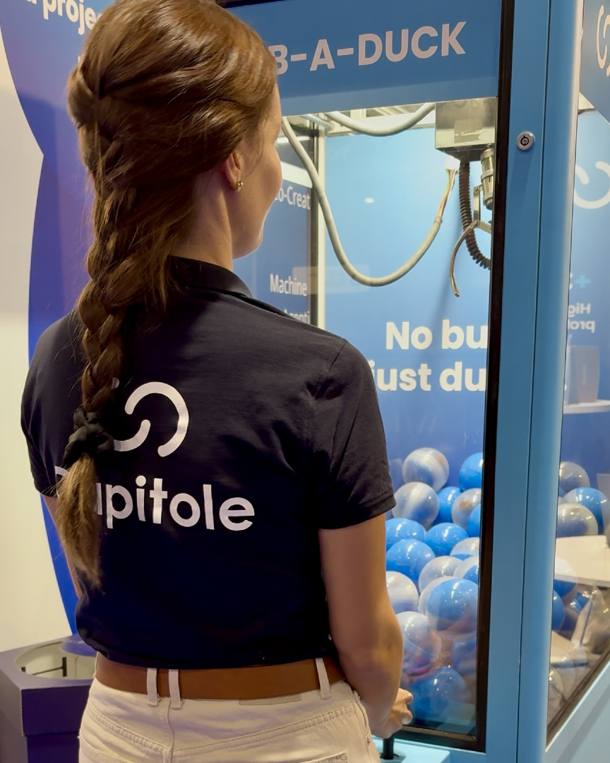 What an incredible first day at #MadridTechShow! 🚀
Our Grab -a-Duck machine was a huge hit today and it’s all set to continue tomorrow.

If you haven’t visited us yet, come by stand 9C92 tomorrow. Don’t miss it!