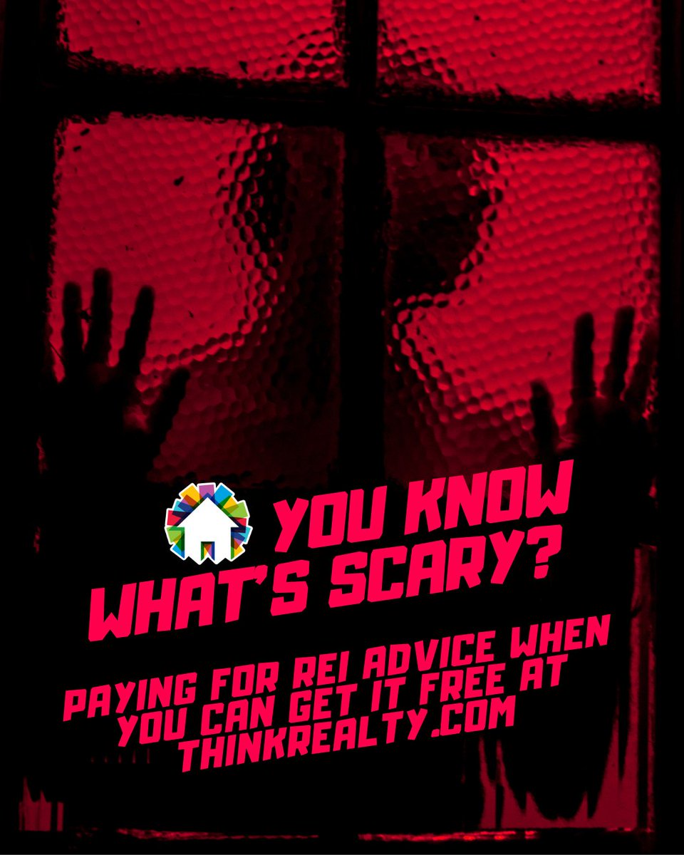 Spooky season is real… but you know what’s actually terrifying?

💀 Shelling out a TON of $$$  for REI advice you could get for FREE!

From expert insights to REI news, ThinkRealty.com is your REI HQ.

👻 Visit ThinkRealty.com today and join for free to explore!