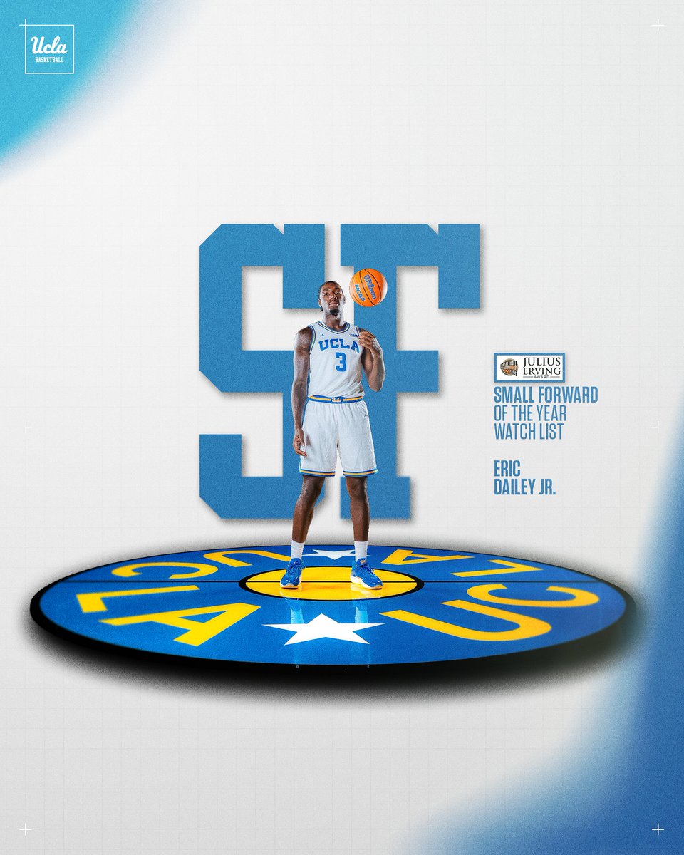 UCLAMBB's tweet image. Congratulations to 𝐄𝐫𝐢𝐜 𝐃𝐚𝐢𝐥𝐞𝐲 𝐉𝐫. on being named to the preseason watch list for the Julius Erving Small Forward of the Year Award.

𝐃𝐄𝐓𝐀𝐈𝐋𝐒: ucla.in/47ixR0c