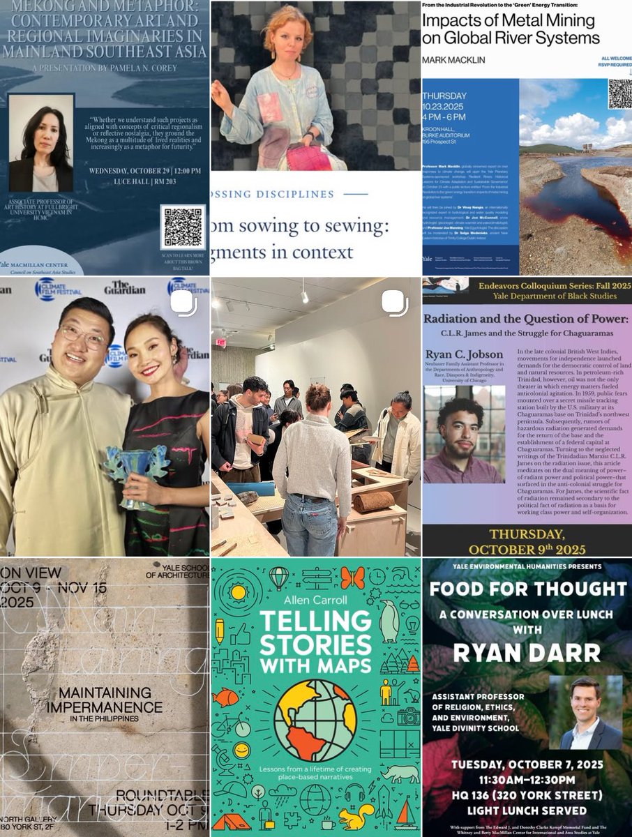 Interested in staying updated on all things Yale Environmental Humanities? Follow us on Instagram at yaleenvhum! We post student highlights, recaps of campus events, and flyers for activities and talks in the environmental humanities.