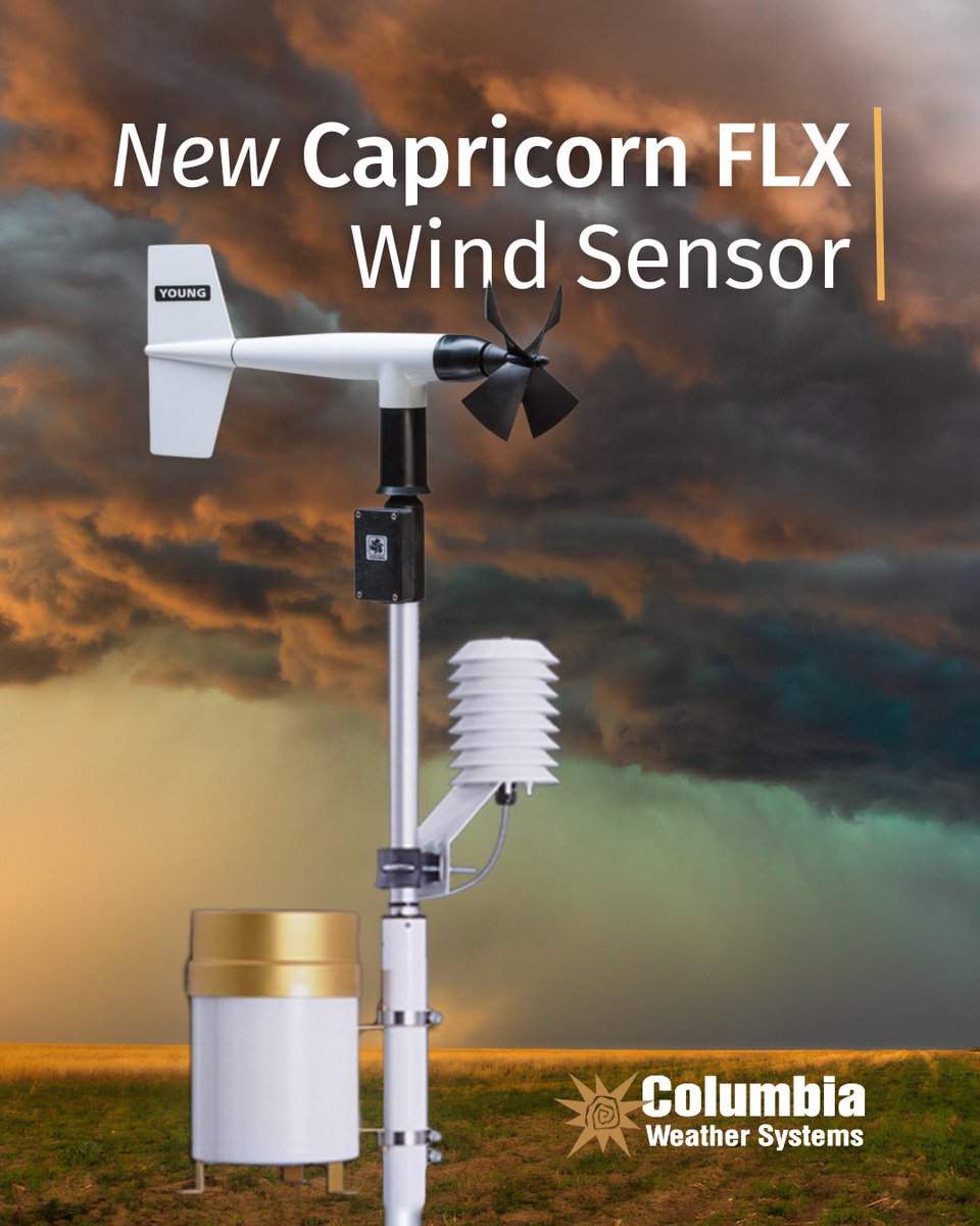 CWSWeather's tweet image. Upgraded Capricorn FLX™ Weather Station with new standard wind sensor. One of the most popular wind sensors on the market, it is rugged, reliable, and ready for extreme conditions.
Looking for a modular professional weather station you can tailor to your needs?