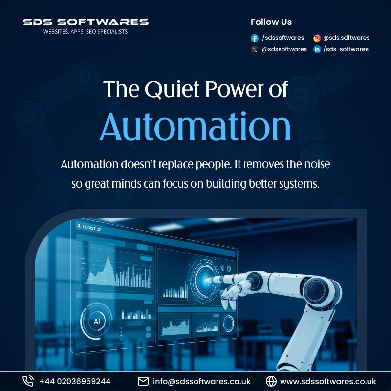 SDSSoftwares's tweet image. Automation doesn’t replace people — it empowers them. 💡

At SDS Softwares, we automate the grunt work so your team can focus on innovation, not repetition. Quiet systems. Big results. ⚙️

#sdssoftwares #automation #tech #devops #softwaredevelopment #Innovation