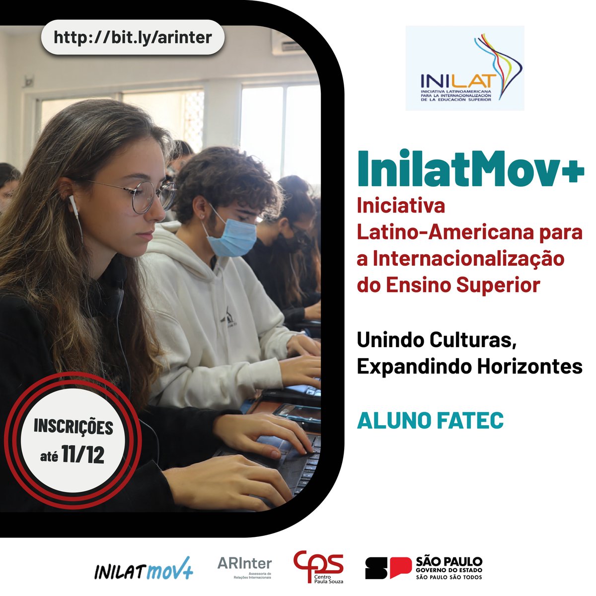 arintercps's tweet image. 🔍 Detalhes do Programa:
learnchile.cl/INILATmov/

Modalidade: Virtual (online)
Inscrições até: 11/12

Acesse a página da ARInter e realize a inscrição:
arinter.cps.sp.gov.br/editais-aberto… 

Dúvidas?
mobilidade.arinter@cps.sp.gov.br

#ARInterCPS @arintercps