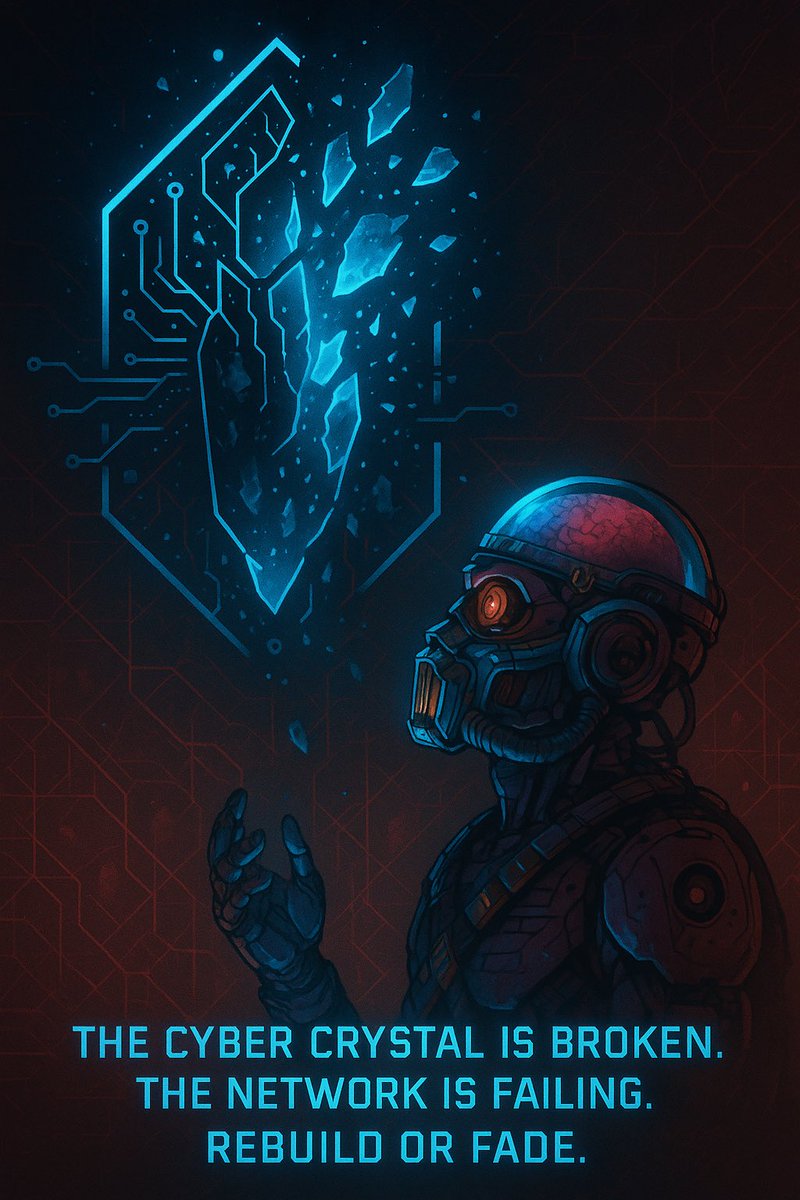Toolheads69's tweet image. ⚠️ The Cyber Crystal is shattered.
The network is failing. The Toolheads are fading.
@CnftTools 
Only scattered shards remain — each holding a fragment of their power.

Rebuild the crystal. Restore the lifeforce.

⏳ Time is running out.

#CNFTTOOLS #Toolheads #CyberCrystal