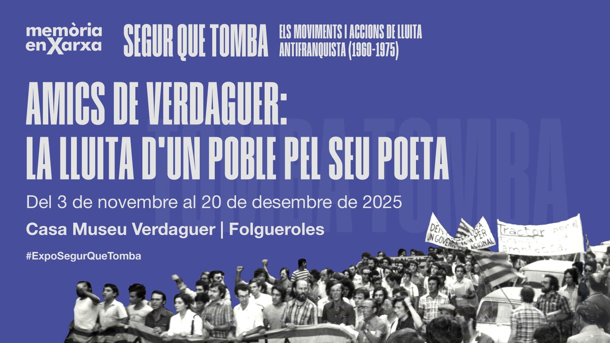 🔵 Testimonis de les lluites socials en el darrer període del franquisme s'han aplegat al Casal d'avis de Folgueroles per rememorar la recuperació de la Festa Verdaguer, l’any 1952, i l’adquisició de la casa natal en memòria de poeta, l’any 1967. 

📃 La <a href="/FJVerdaguer/">Fundació J.Verdaguer</a> inaugura