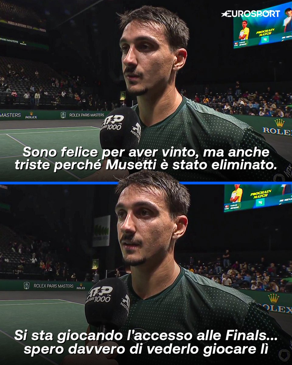 Eurosport_IT's tweet image. L&apos;amicizia oltre ogni cosa. Sempre, comunque... 🪢🫂

#Tennis #RolexParisMasters #Musetti #Sonego