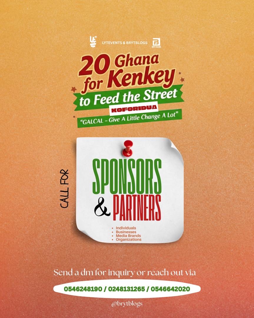 Lytevents1's tweet photo. One plate. One smile. One act of kindness.
Be part of “20 Ghana for Kenkey to Feed the Street” this Dec 19, 2025 – Koforidua.
Let’s make a difference together. 🙌🏽
#FeedTheStreet #CharityWithLove #GALCAL https://t.co/FuUC1Nje3B