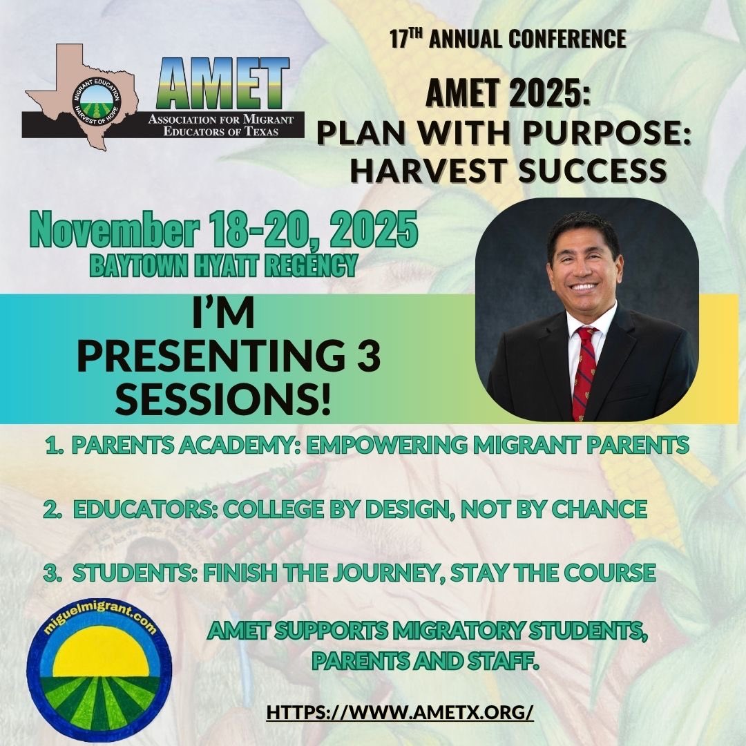 miguelmigrant's tweet image. Migrant education advocates, federal programs directors, and coordinators don’t miss these amazing sessions at the Migrant Education Conference of Texas. #migranteducation #migranted #SiSePuede #Keynote #keynotespeaker