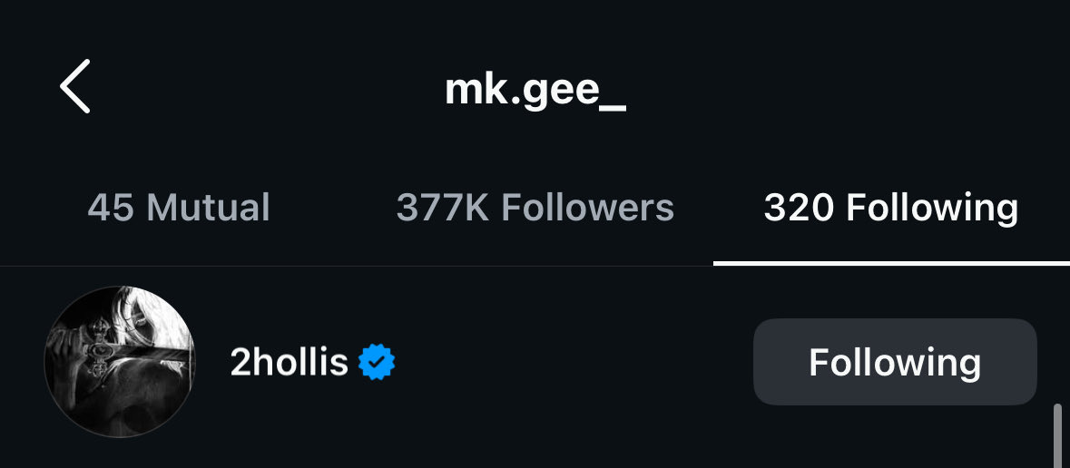daily2hollis's tweet photo. mk.gee followed him back!! HUGE day for the unemployed https://t.co/YPaQyWRtmx