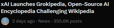 anonymousComrad's tweet image. Grokipedia is &quot;challenging&quot; Wikipedia in much the same way that the N-Gage &quot;challenged&quot; the Gameboy Advance
