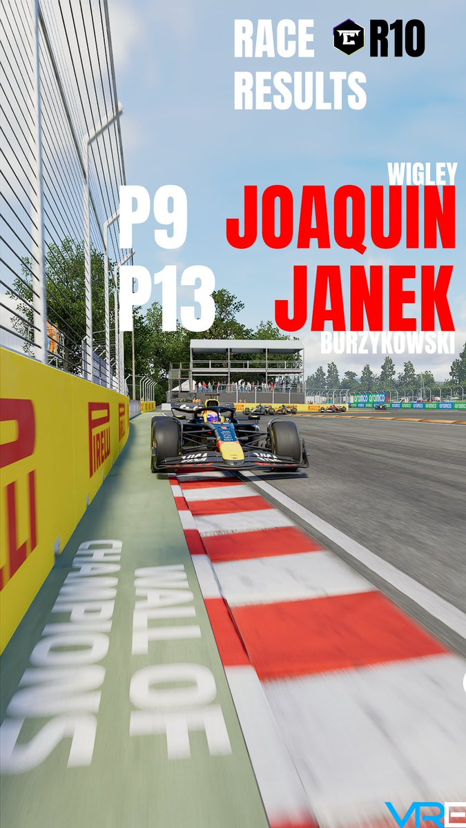 Another race in <a href="/TTC_F1/">Top Tier Championship</a> and another points finish📌

<a href="/JoacoWigley/">Joaquin Wigley</a> performs once again in Canada as we get into the top 10🔥

Janek had an up and down race but came through with consistent laps💪

#F1 #F125 #Simracing