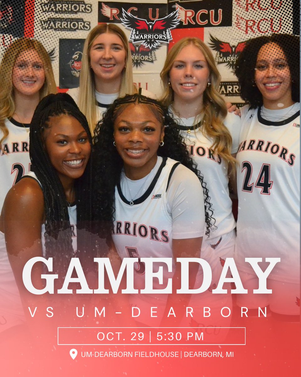Conference play is here. First road game of the season. Let’s get it.

🆚 UM-Dearborn
📍 UM-Dearborn Fieldhouse - Dearborn, MI
⏰ 5:30pm
📺 portal.stretchinternet.com/umdearborn/

#WarriorsWill