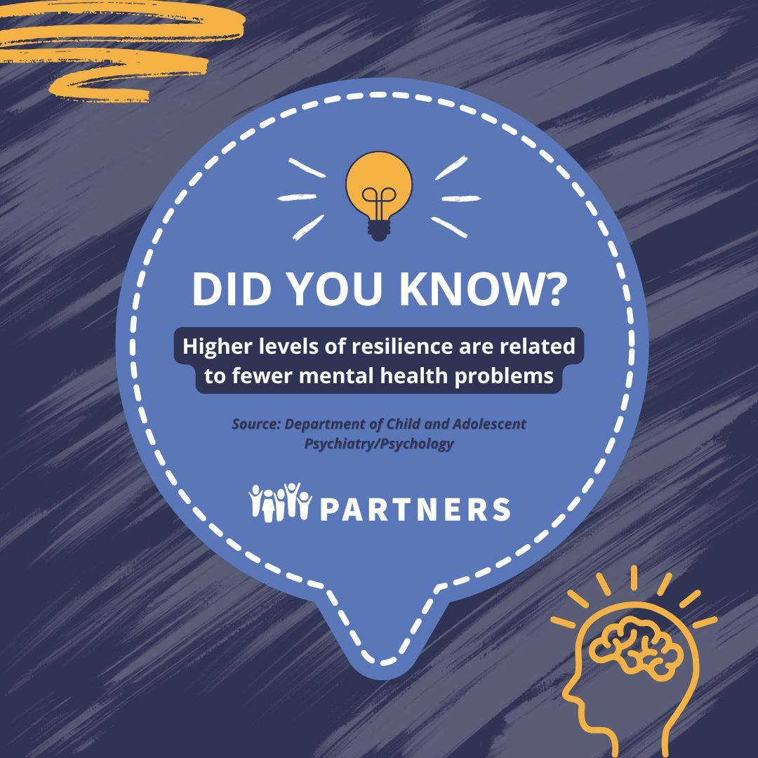 PartnersPowered's tweet image. Did you know? 💡🧠 Higher levels of resilience are related to fewer mental health problems. Source: pmc.ncbi.nlm.nih.gov/articles/PMC85… Our evidence-based mentoring programs are designed and proven to help youth gain resilience, confidence, and hope for the future. #funfactwednesday