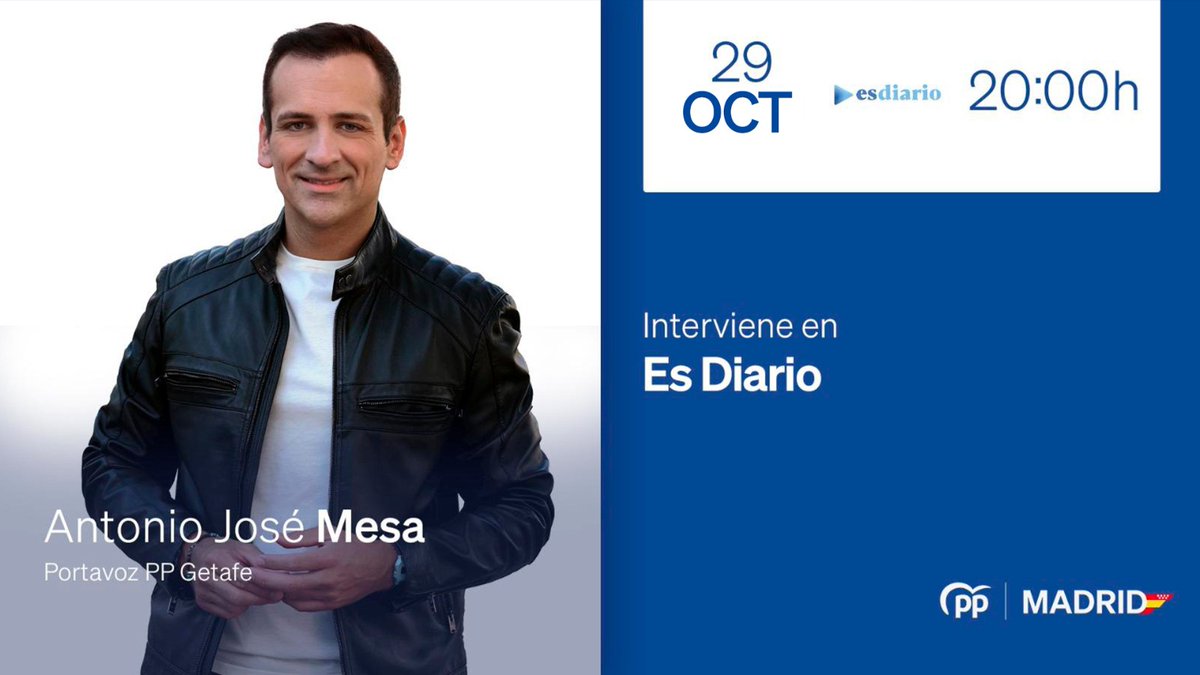 Esta tarde, a partir de las 20:00 horas, nuestro portavoz <a href="/AJMesaGarrido/">Antonio José Mesa</a> es entrevistado en <a href="/ESdiario_com/">ESdiario</a> 

Puedes seguirlo en esdiario.com/videos/

¡No te lo pierdas!