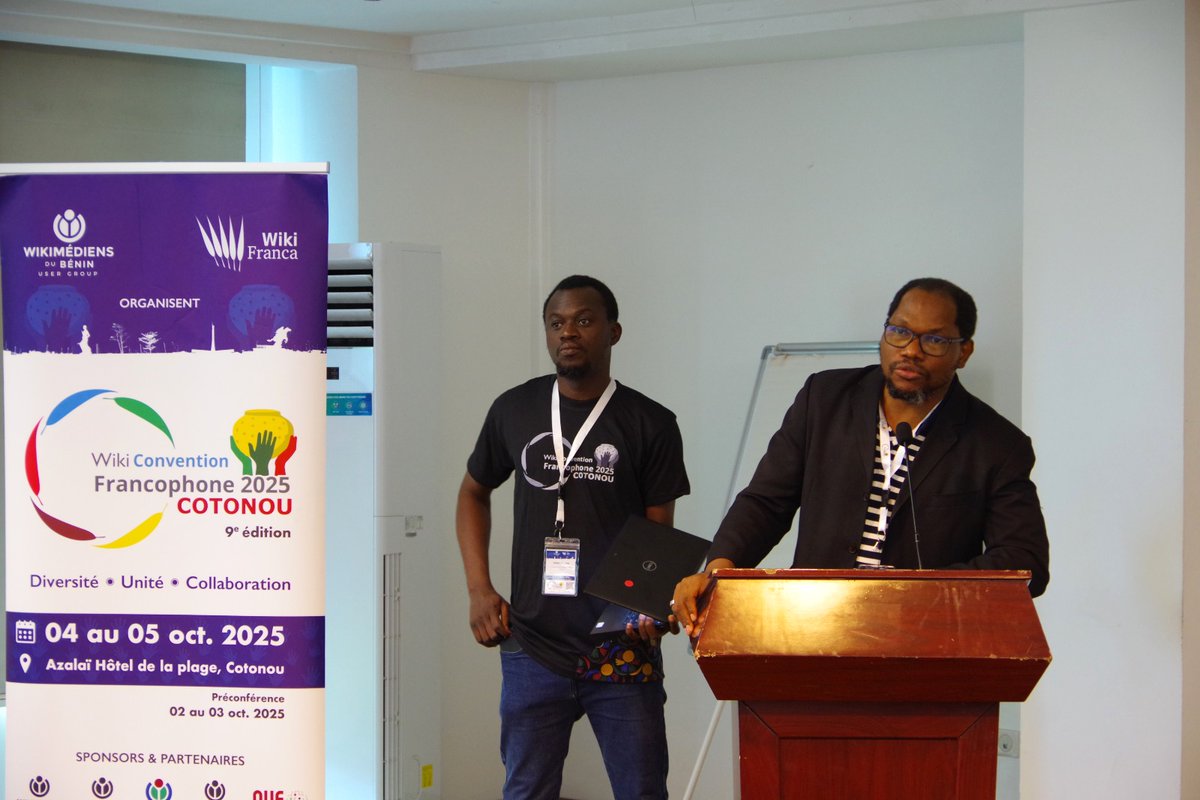 geugeor's tweet photo. Un évént manquant de ce mois.
9e #WikiConvention #francophone au #Benin . 
Un coup de maître de @WikimediaBj : Modèle de réalisations et d'impact dans l'humilité. 
En tant que Prési de @WikiFranca et africain j'en ai été fier. 
Mes félicitations. 
De grands fruits pour votre UG. https://t.co/1i1swnGy0G