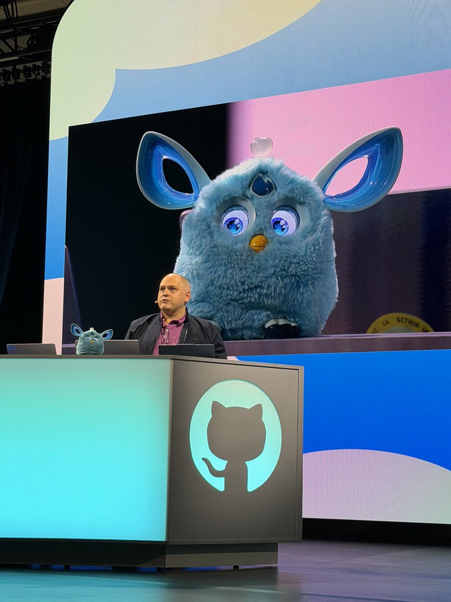 I love GitHub ❤️ 

Check out <a href="/martinwoodward/">Martin Woodward</a> hacking a furby on stage because of course he is. woodwardweb.com/post/2025/10/c…