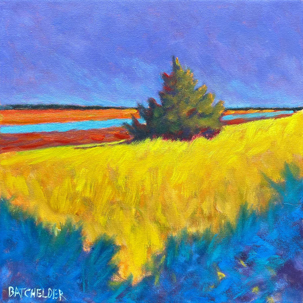 peterbatchelder's tweet image. First in a series of smaller landscapes underway of one of my favorite spots on the Cape. At the very end of West Dennis Beach, a sandy patch of scrub oak and pine pokes into Bass River and is a small, barren reference to what the landscape looked like well before the Cape was…