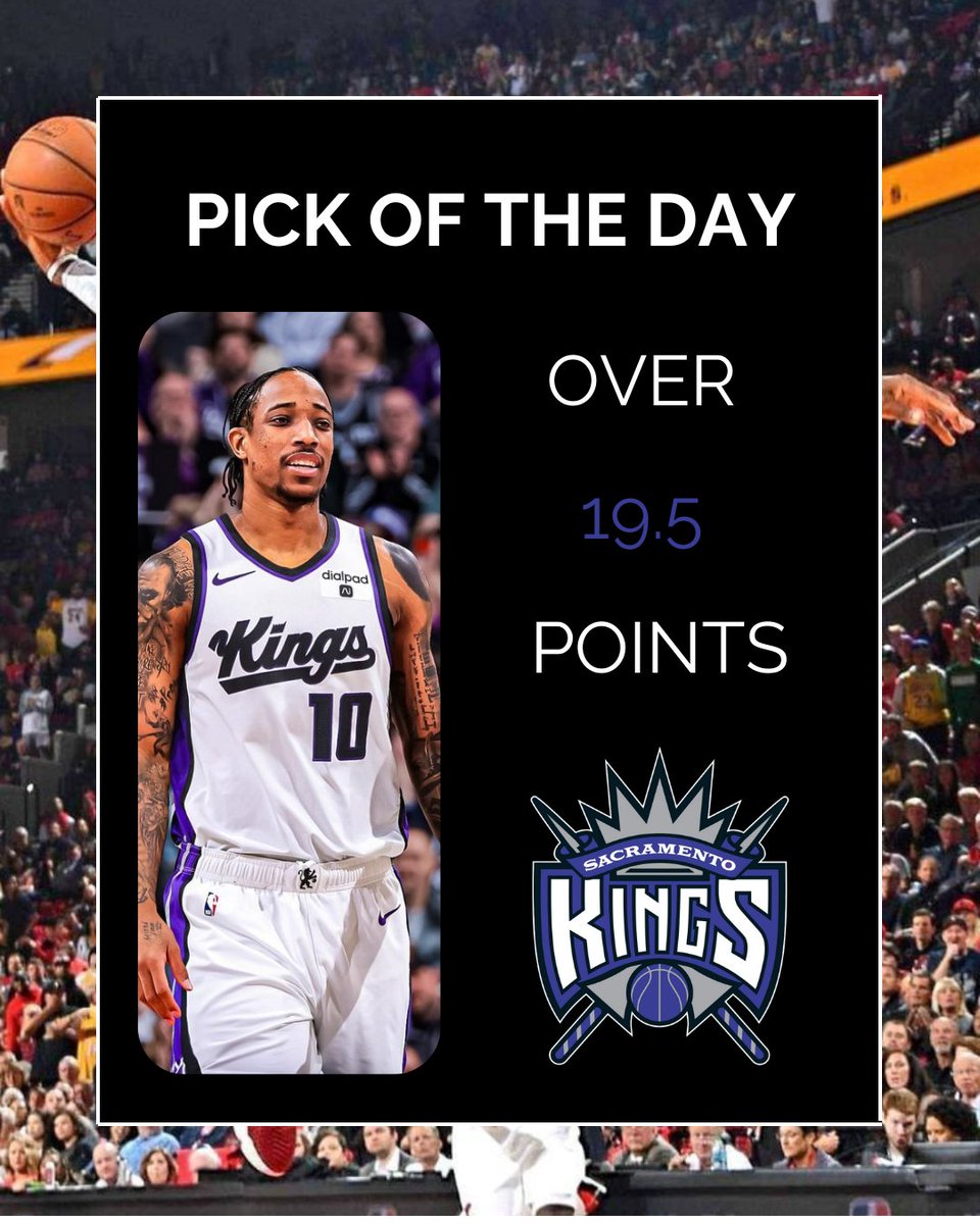 DailySharpPicks's tweet photo. 🏀 NBA Prop Pick of the Day (10/29)

DeMar DeRozan - Over 19.5 Points

#SacramentoProud
3-Straight 🔥 https://t.co/77InlRW6R5