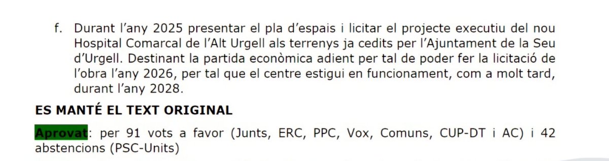 Reunió del Patronat de la <a href="/fshseu/">Fundació St Hospital</a>, amb el projecte del nou Hospital Comarcal de l’Alt Urgell com un dels punts. Cal insistir a <a href="/salutcat/">Salut</a> perquè compleixi amb els compromisos adquirits i les mocions del Parlament. No ens podem quedar sols reclamant-ho.