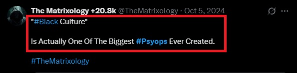 TheMatrixology's tweet image. Yesterday I Read That #Black People Were
The "First Cowboys"

Today I Find Out They Are Also The "Real Indians"..

Every Day It's Something New..

If You Can't Tell By Now..

That "#Black Culture" Is One Of The Biggest
#Psyops Ever Created... 

Then I Don't Know What To Tell You.