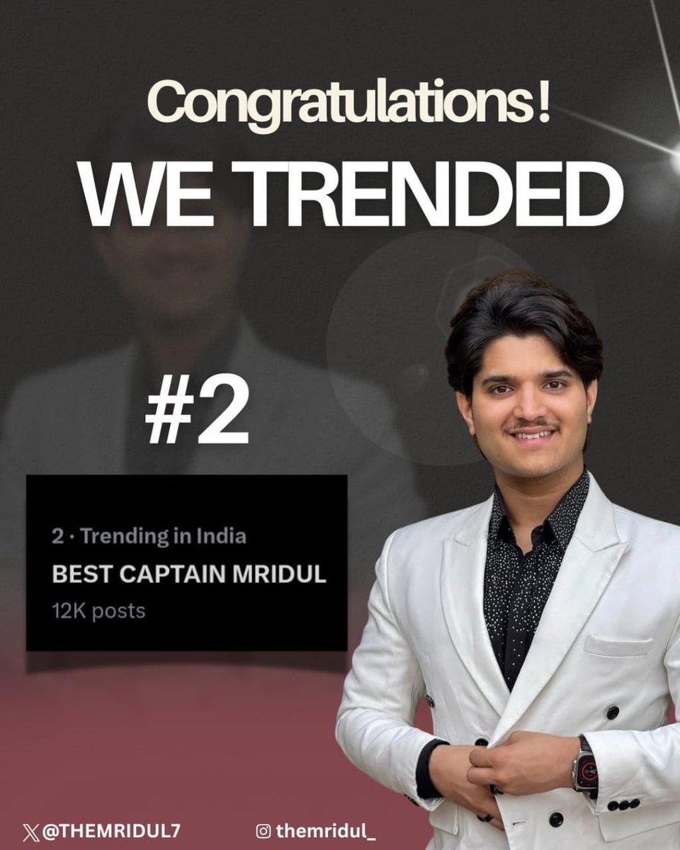 Congratulations 👏 🎉 Mridul Gang!! We Are Trending in India No.#2

"BEST CAPTAIN MRIDUL"

#MridulTiwari #BigBoss19 #MridulGang