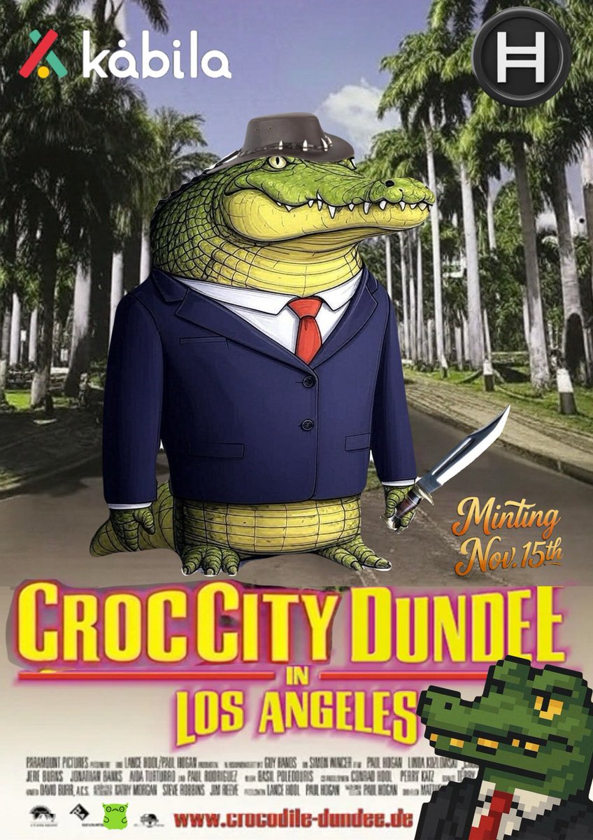 PSA! <a href="/croccityHbar/">Croc City 🐊 HBAR NFTs</a> is minting a nice collection of PFPs Nov. 15 on the <a href="/KabilaSales/">Kabila Market</a> Kabila dapp!!! Lets go!!! 🔥🐊