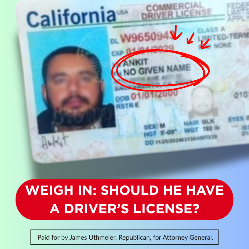 JamesUthmeierFL's tweet photo. Liberal states' love affair with illegal immigration is causing carnage on our roadways and costing lives. Do you agree? Weigh in below.