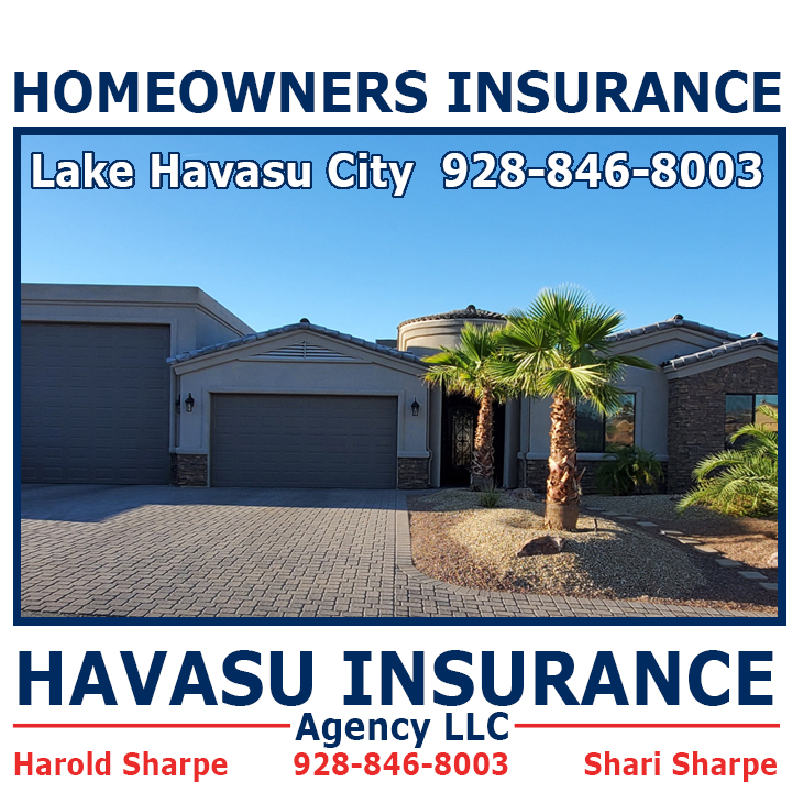 ShariSharpe_'s tweet photo. Lake Havasu City Homeowners....  Havasu Insurance Agency LLC is the go-to insurance team for Lake Havasu City homeowners with excellent credit and clean claims history! Call @HaroldSharpe  or @ShariSharpe_  at 928-846-8003 to protect your assets and enjoy peace of mind. https://t.co/V0NGeh1jC8