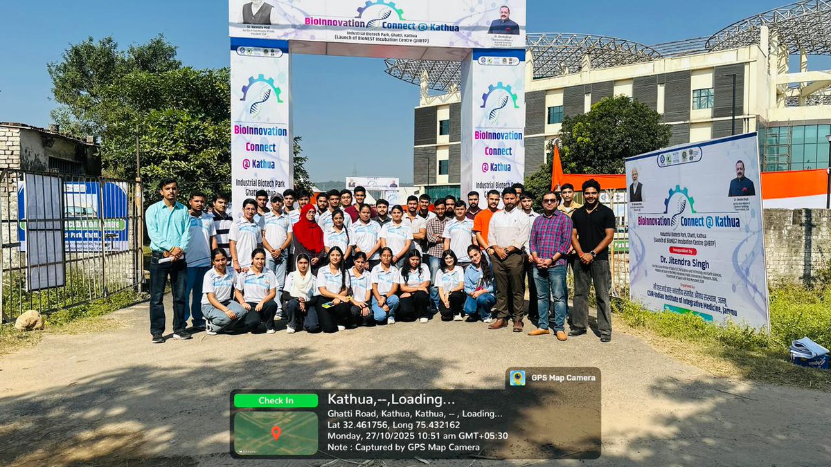 uietkathua's tweet image. UIET Kathua students visited Industrial Biotech Park, Ghatti for BioInnovation Connect Kathua, organized by CSIR-IIIM Jammu. The event featured Dr. Jitendra Singh launching the BioNEST Incubation Centre &amp;amp; a vibrant Startup Meet. 💡
#UIETKathua #BioInnovationConnect #CSIRIIIM