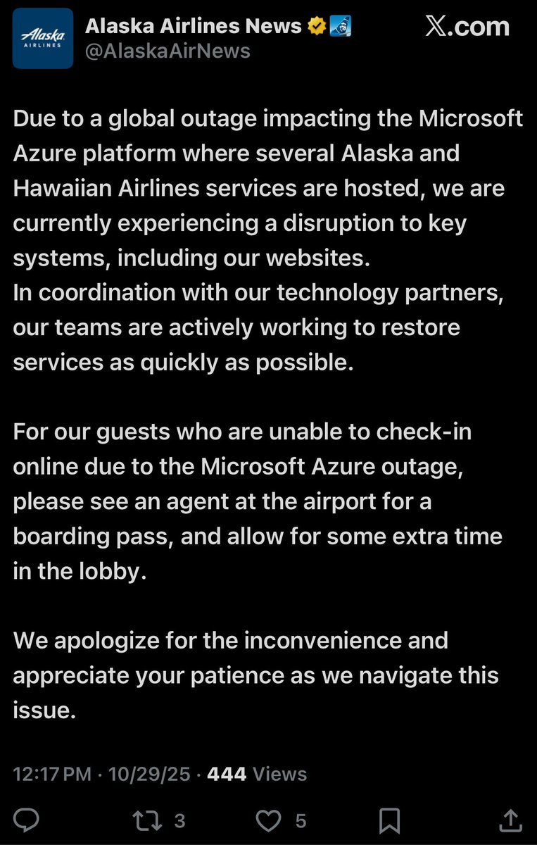 WorldConOSINT's tweet image. ‼️🇺🇸 - Alaska and Hawaiian Airlines are also impacted by the Microsoft outage.