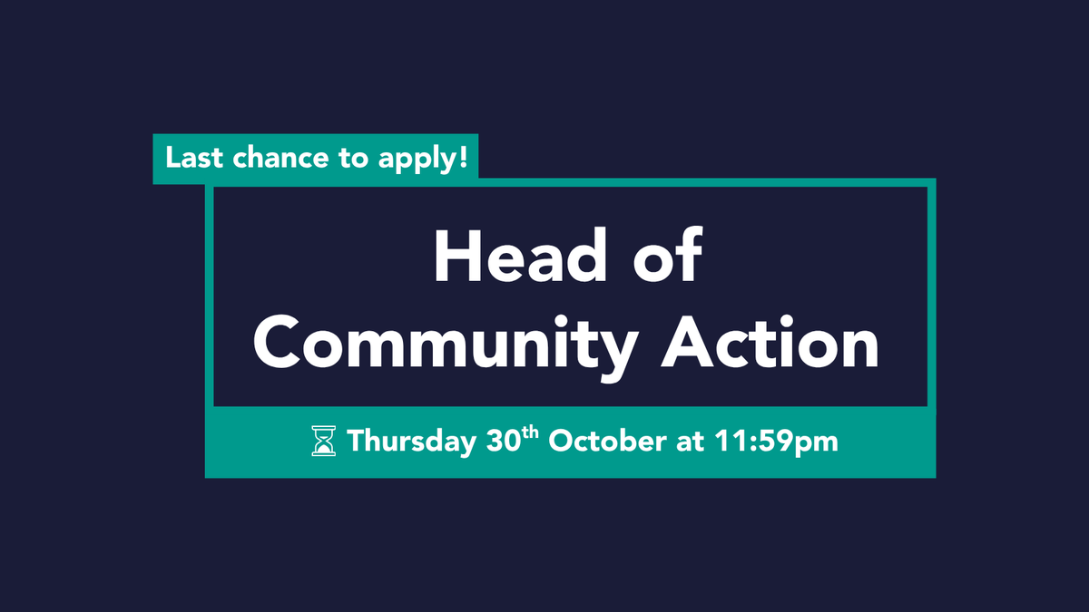 HighTreesCDT's tweet image. 🔔 Final reminder – applications close tomorrow at 11:59pm! 🔔

We’re looking for a passionate and experienced Head of Community Action to join us at High Trees.

🔗 Apply here: high-trees.org/jobs/head-of-c…